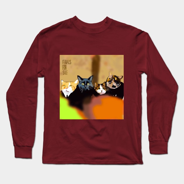 The Feral Cat Album Cover Long Sleeve T-Shirt by TAP4242